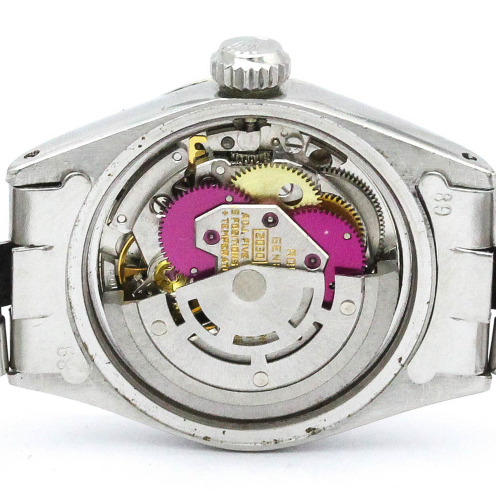 Vintage ROLEX Oyster Perpetual Date 6917 White Gold Steel Ladies Watch BF561695 - Picture 6 of 10